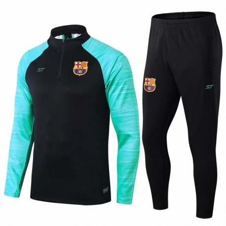 (Черный/Берюзовый) Барселоны тренировочные костюм 2019 2020