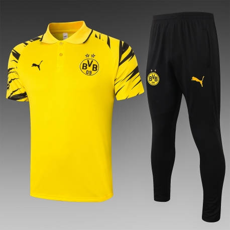 Парадный футбольный костюм поло (Желтый/Черный) боруссия дортмунд 2020 2021