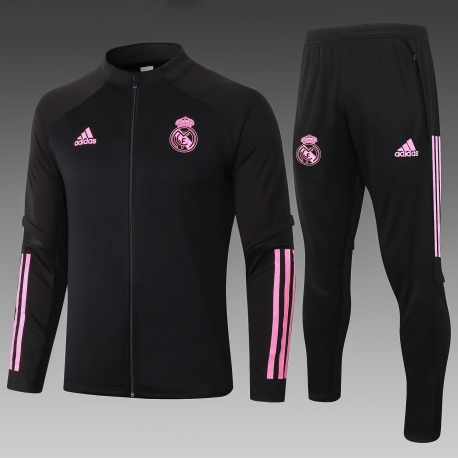 (Черный/Розовый) Реал мадрид костюм 2020 2021