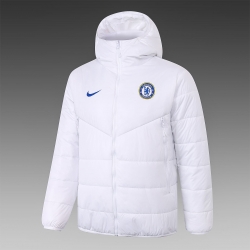 Утепленная куртка зимняя (Белая/синий) 2020