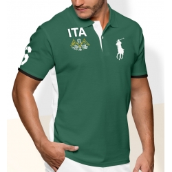 Мужские футболки поло (Зеленая/Белая) Поло ральф лурен ITA ИТАЛИЯ 2011 2012