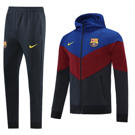 Барселоны Спортивные костюм капюшоном 2021 2022(Бордовый)