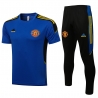 Футбольный тренировочный костюм 2021 (Синий/черный) v2